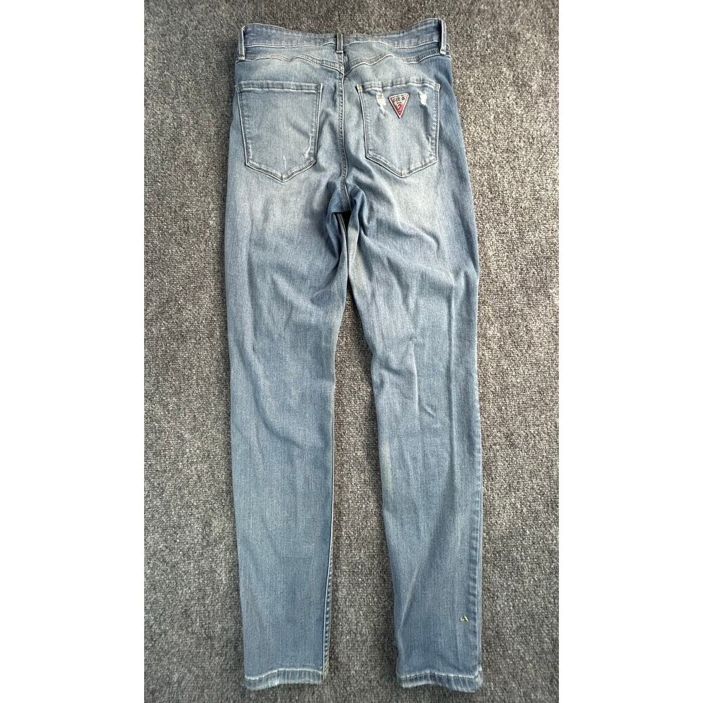 GUESS 1981 Skinny Jeans Women's US 8 Light Wash High Rise Button Fly - Picture 2 of 10